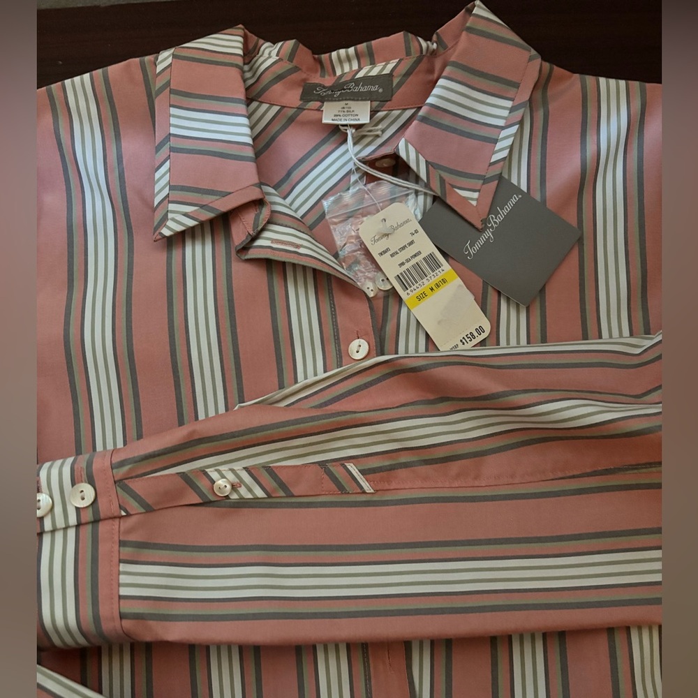 Silk 70%Tommy Bahama Striped blouse